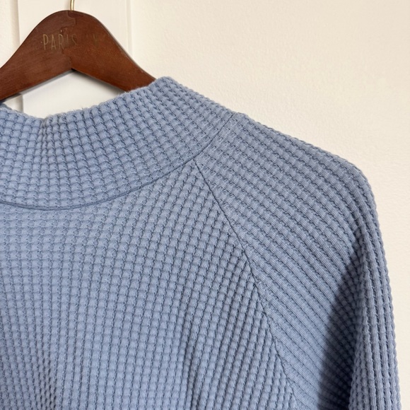 The North Face Women’s Chabot Mock Neck Sweater sky blue Color Size L Waffle - Picture 5 of 10